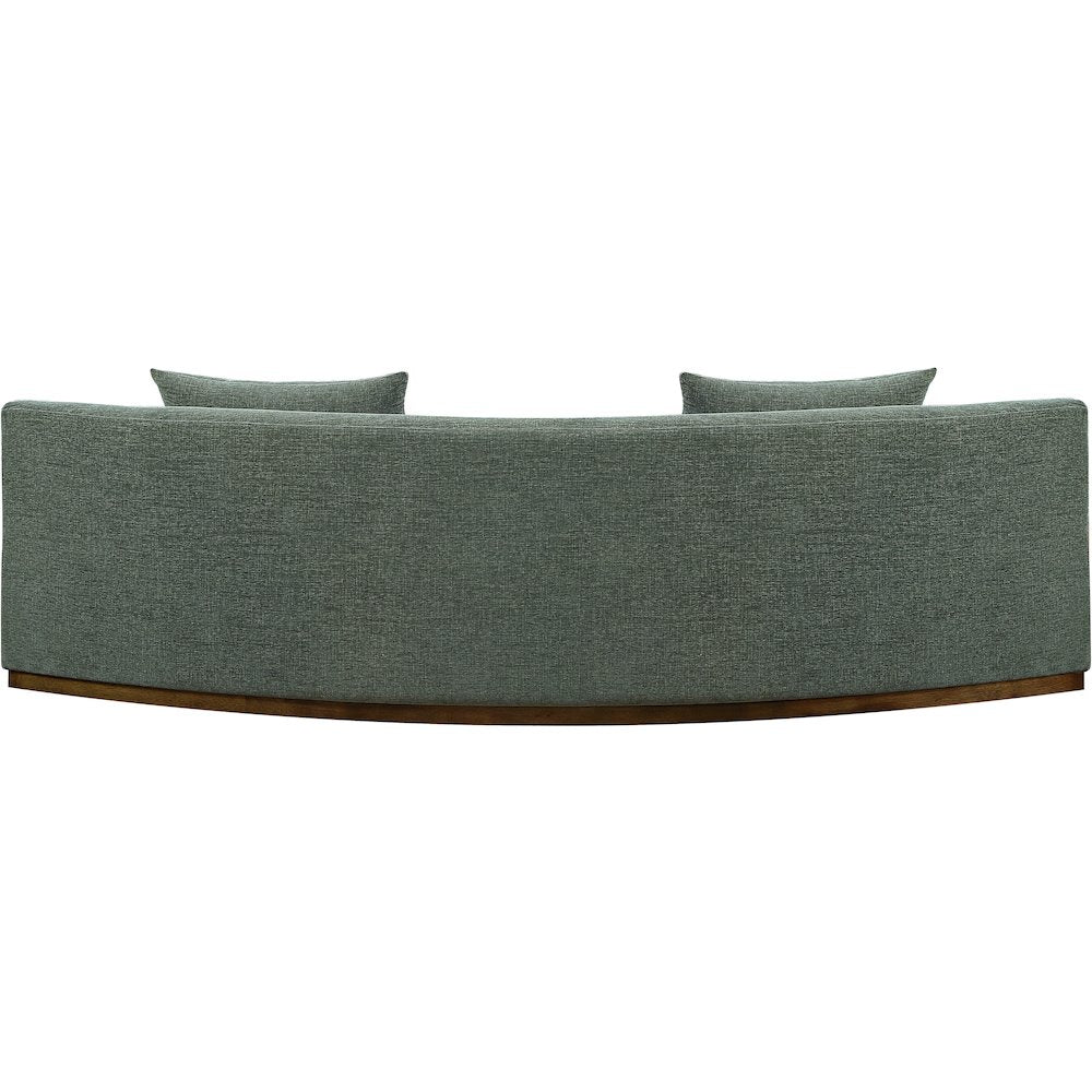Avanti 104" Olive Chenille Fabric Upholstered Sofa