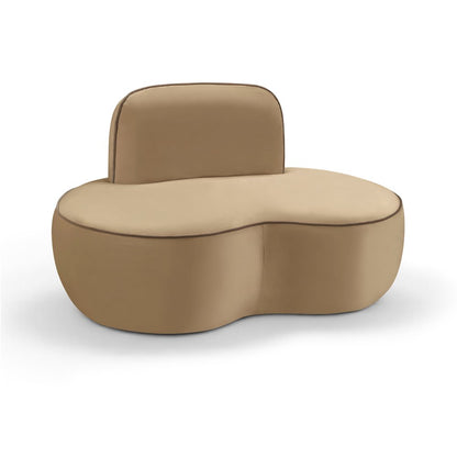 Swerve Beige Velvet Upholstered Chair