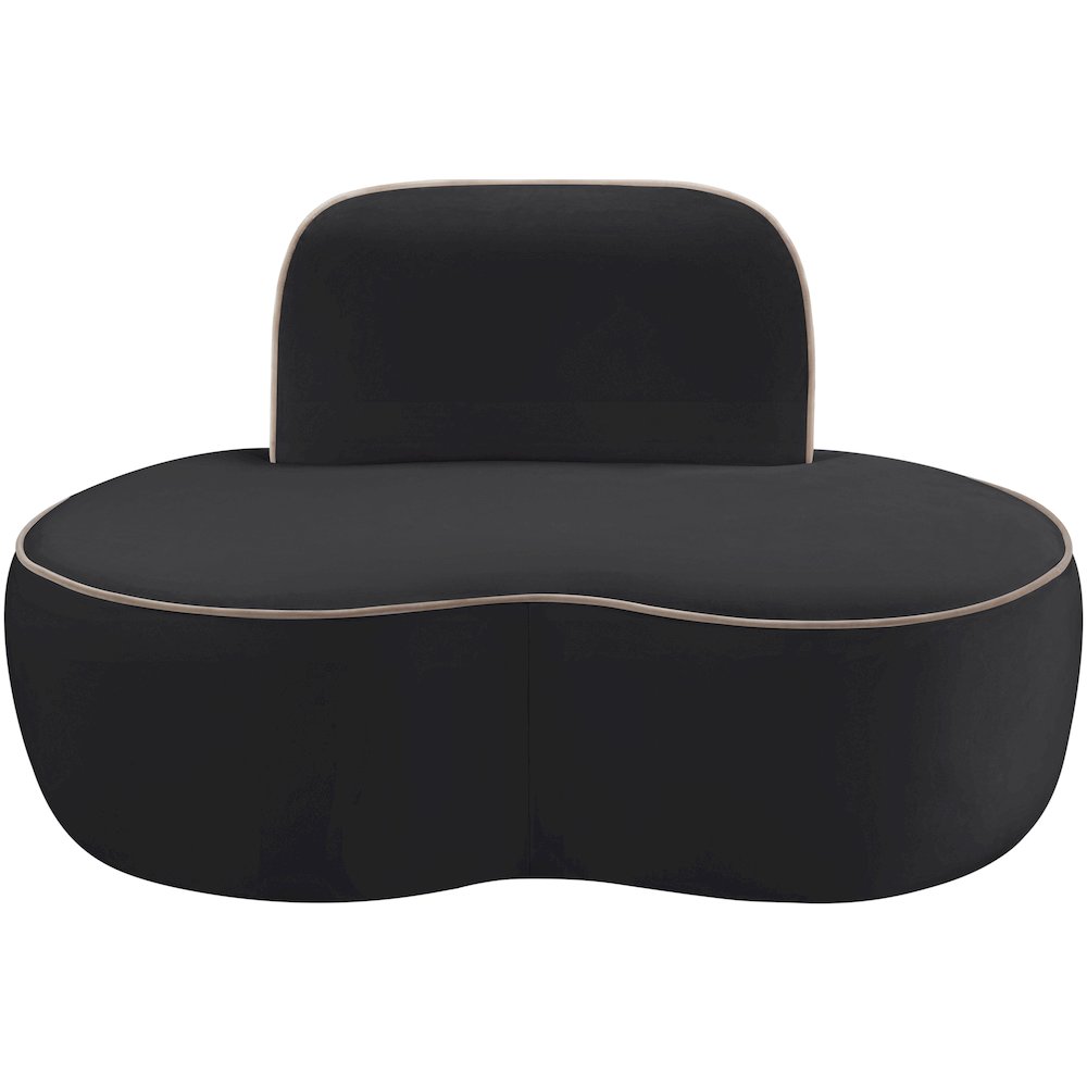 Swerve Black Velvet Upholstered Chair