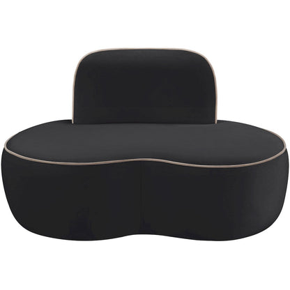 Swerve Black Velvet Upholstered Chair
