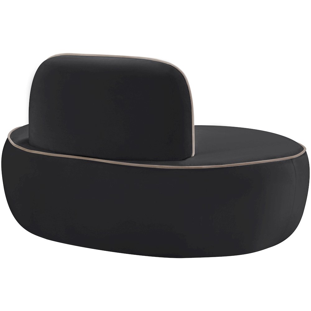 Swerve Black Velvet Upholstered Chair