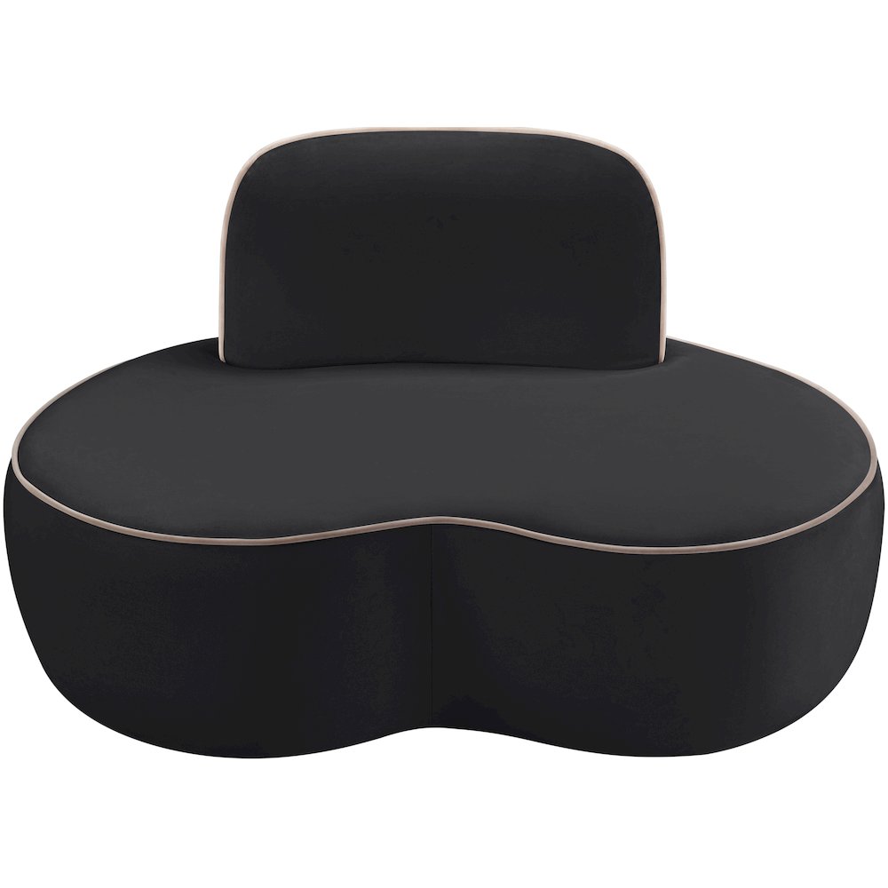 Swerve Black Velvet Upholstered Chair