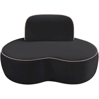 Swerve Black Velvet Upholstered Chair