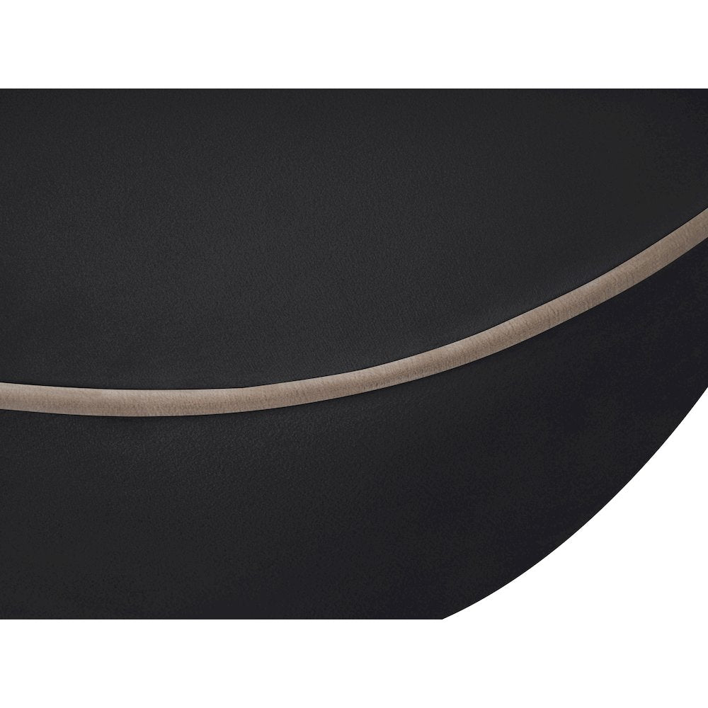 Swerve 77" Black Velvet Upholstered Loveseat