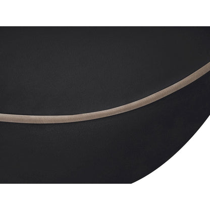 Swerve 77" Black Velvet Upholstered Loveseat