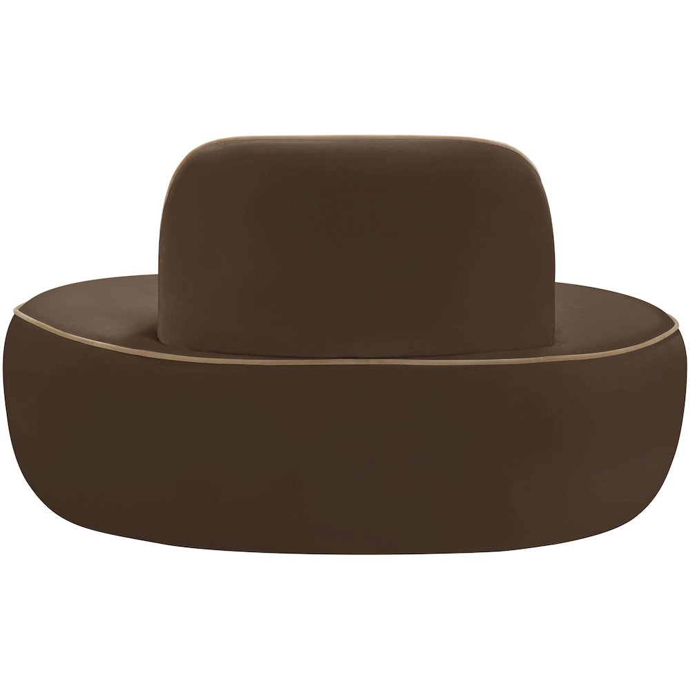 Swerve Brown Velvet Upholstered Chair