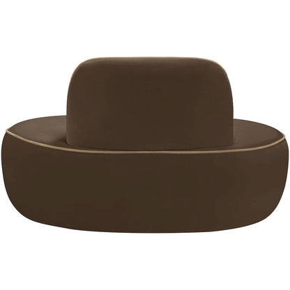Swerve Brown Velvet Upholstered Chair