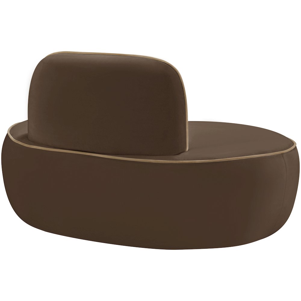 Swerve Brown Velvet Upholstered Chair