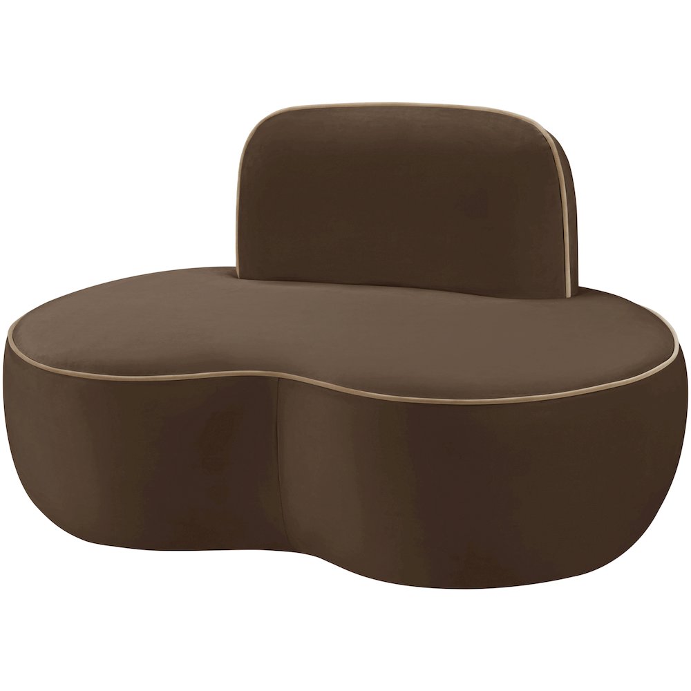 Swerve Brown Velvet Upholstered Chair