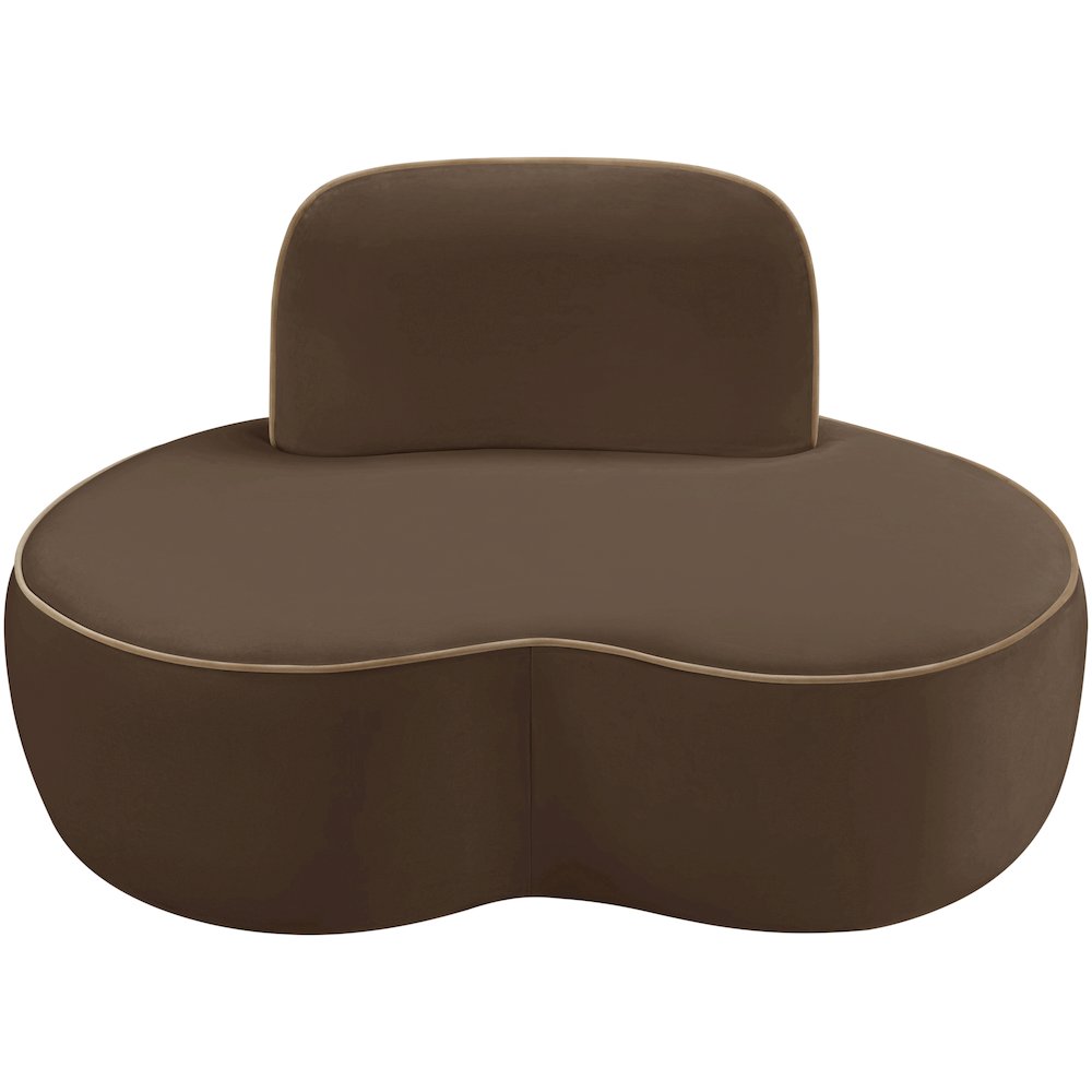 Swerve Brown Velvet Upholstered Chair