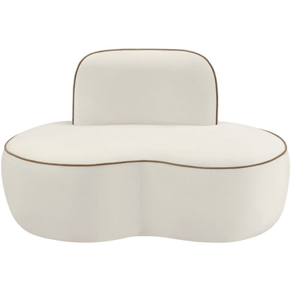 Swerve Cream Velvet Upholstered Chair
