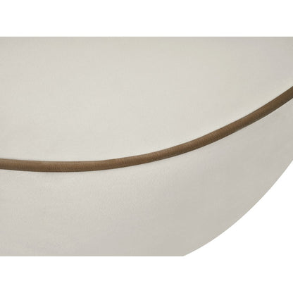 Swerve 77" Cream Velvet Upholstered Loveseat