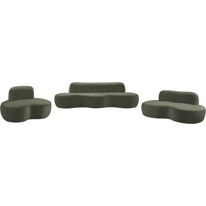 Swerve Green Velvet Upholstered Chair