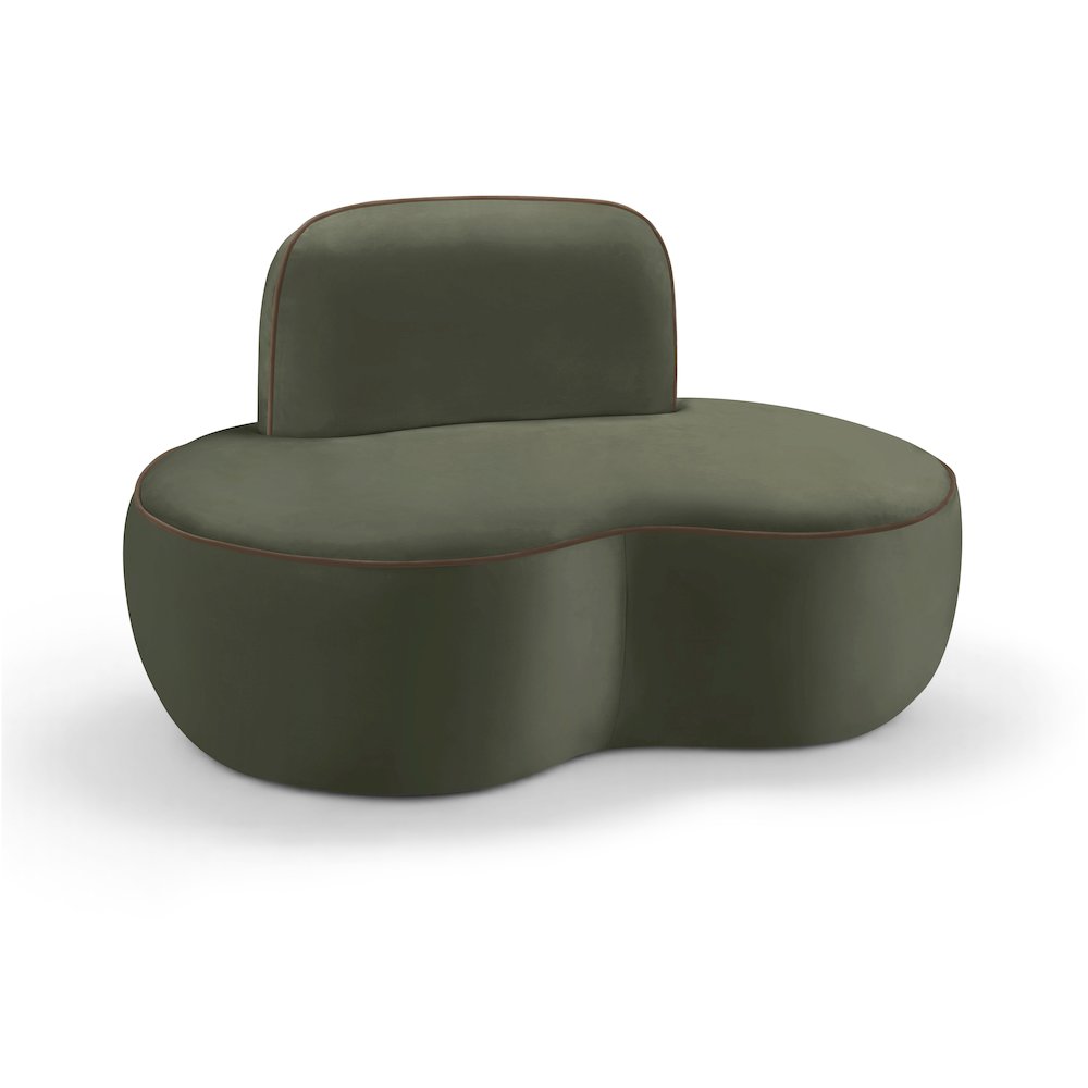 Swerve Green Velvet Upholstered Chair