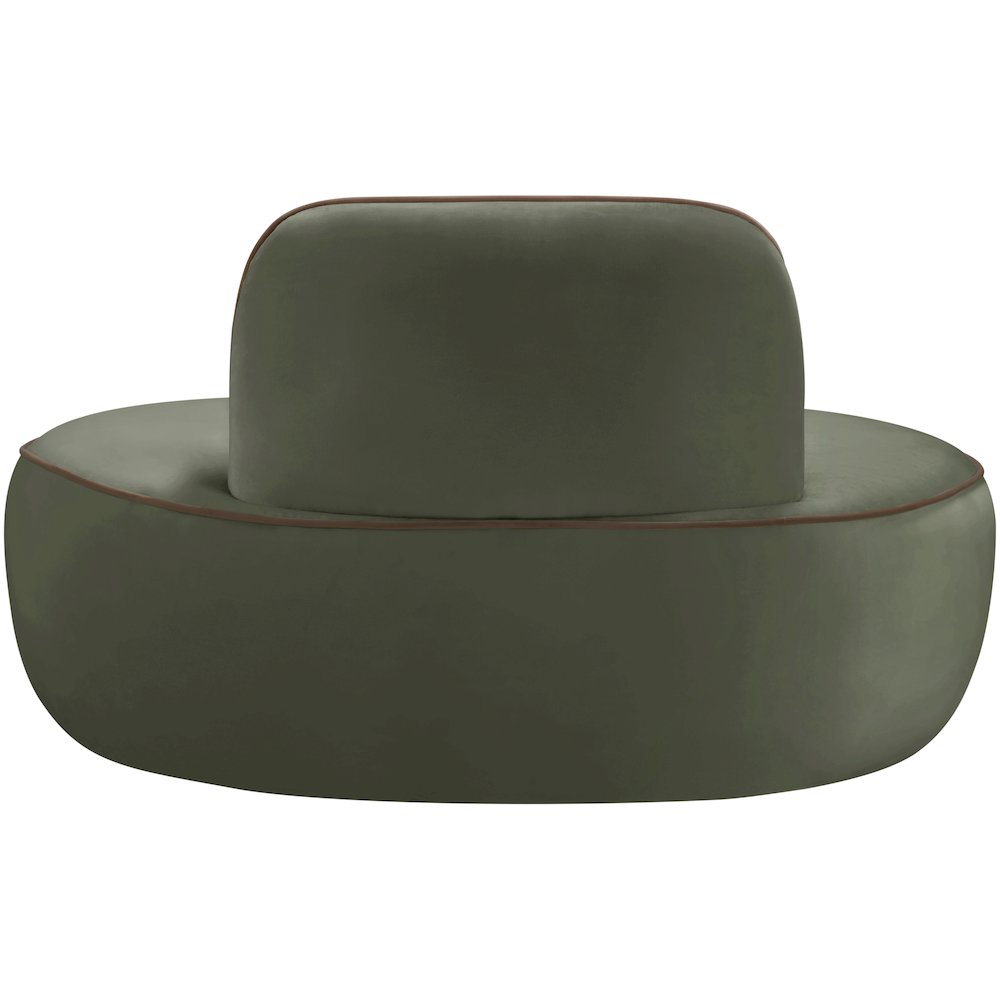 Swerve Green Velvet Upholstered Chair