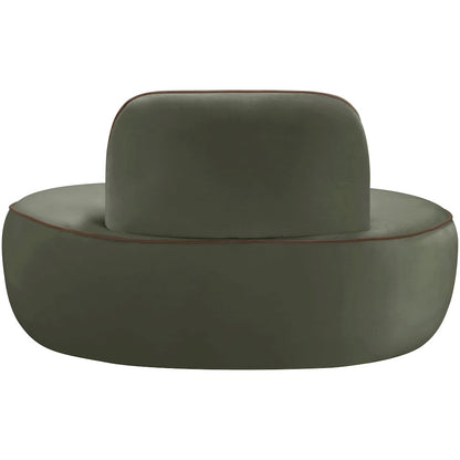 Swerve Green Velvet Upholstered Chair