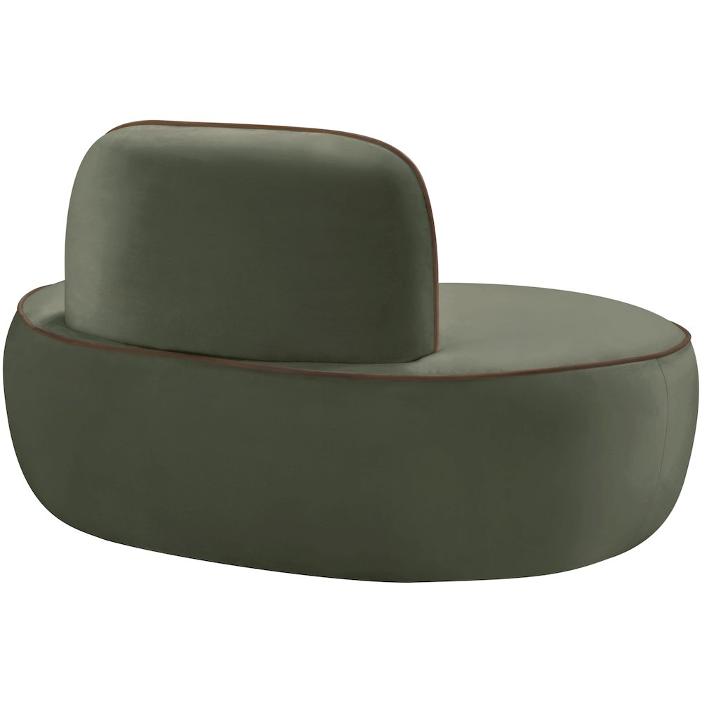 Swerve Green Velvet Upholstered Chair