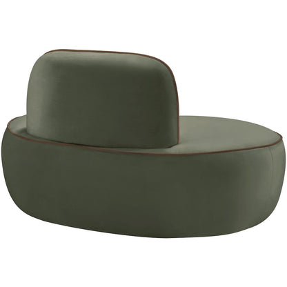 Swerve Green Velvet Upholstered Chair