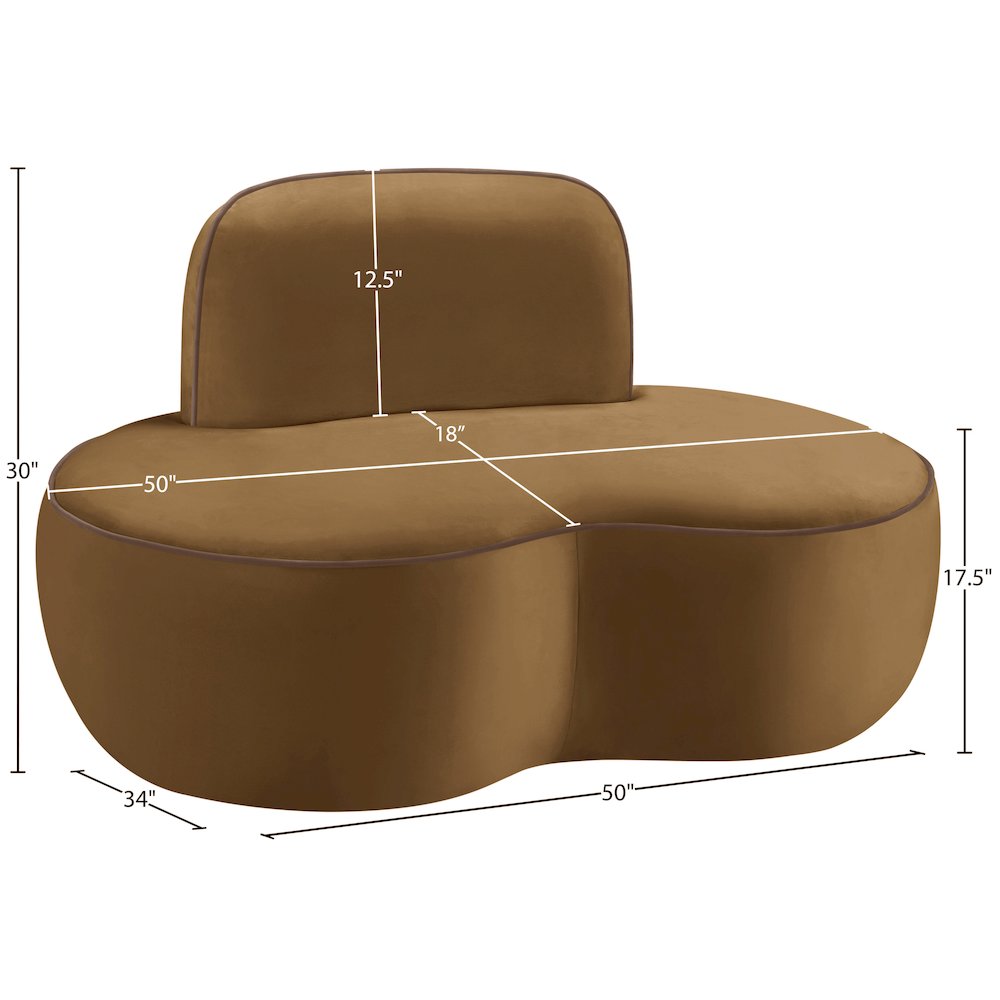 Swerve Saddle Velvet Upholstered Chair