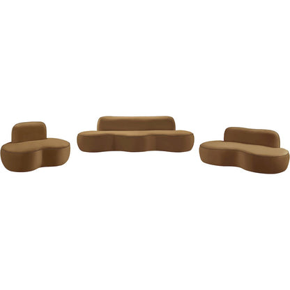 Swerve Saddle Velvet Upholstered Chair