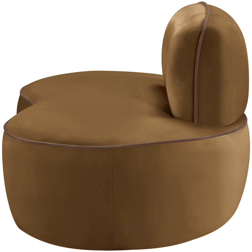 Swerve Saddle Velvet Upholstered Chair
