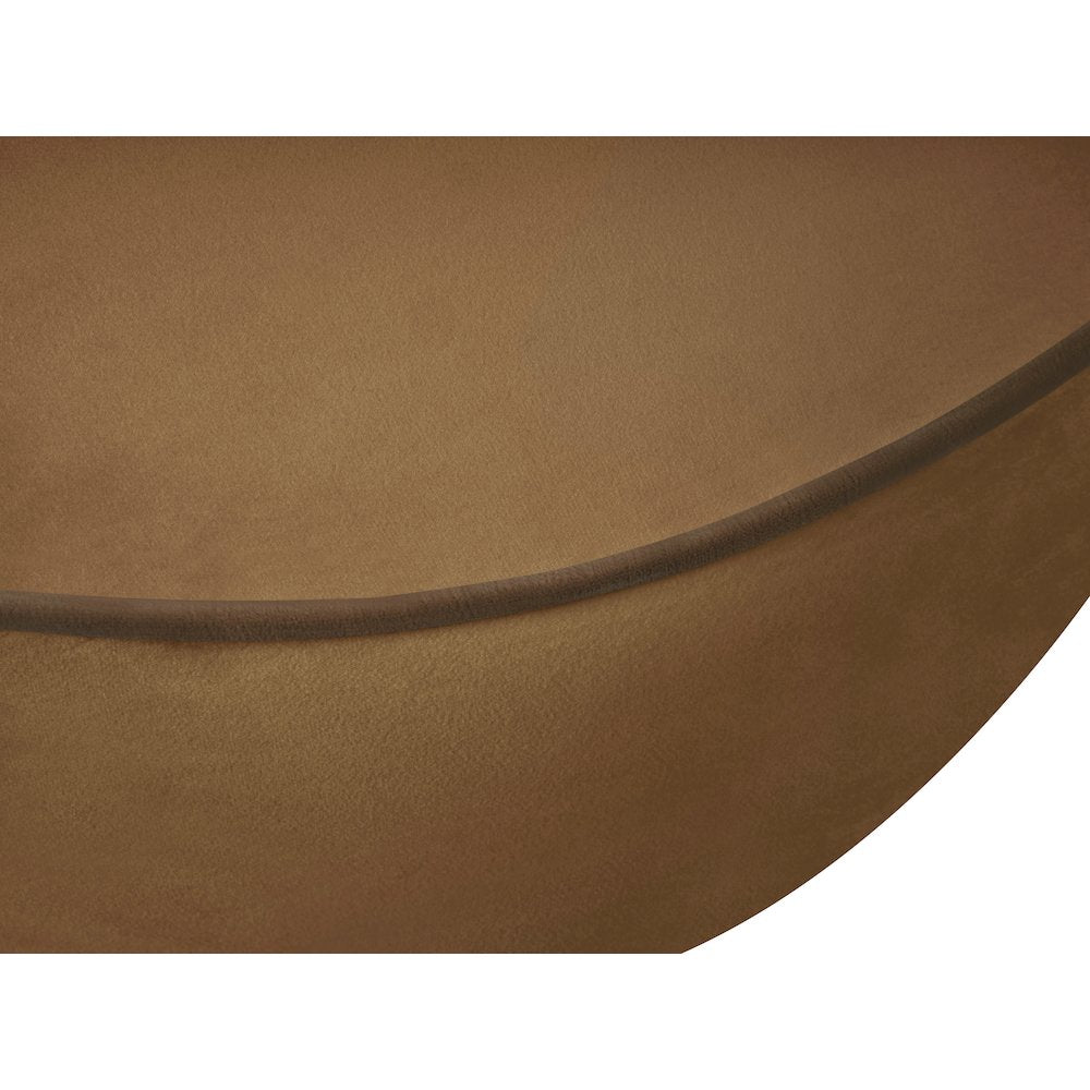 Swerve 77" Saddle Velvet Upholstered Loveseat