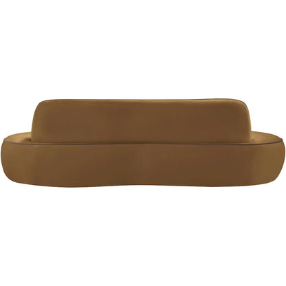 Swerve 100" Saddle Velvet Upholstered Sofa