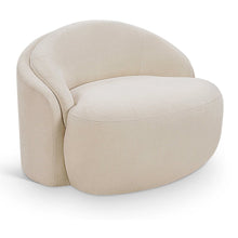 Caspian Beige Chenille Fabric Upholstered Chair