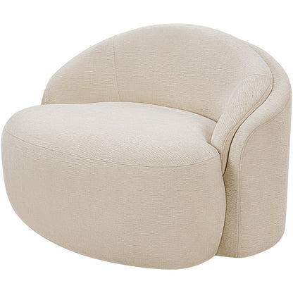 Caspian Beige Chenille Fabric Upholstered Chair
