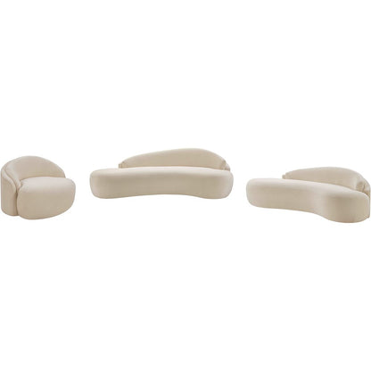 Caspian Beige Chenille Fabric Upholstered Chair