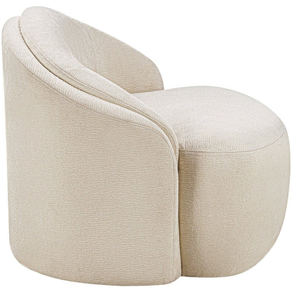 Caspian Beige Chenille Fabric Upholstered Chair
