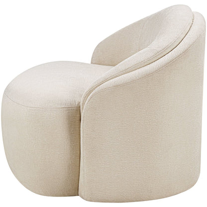Caspian Beige Chenille Fabric Upholstered Chair