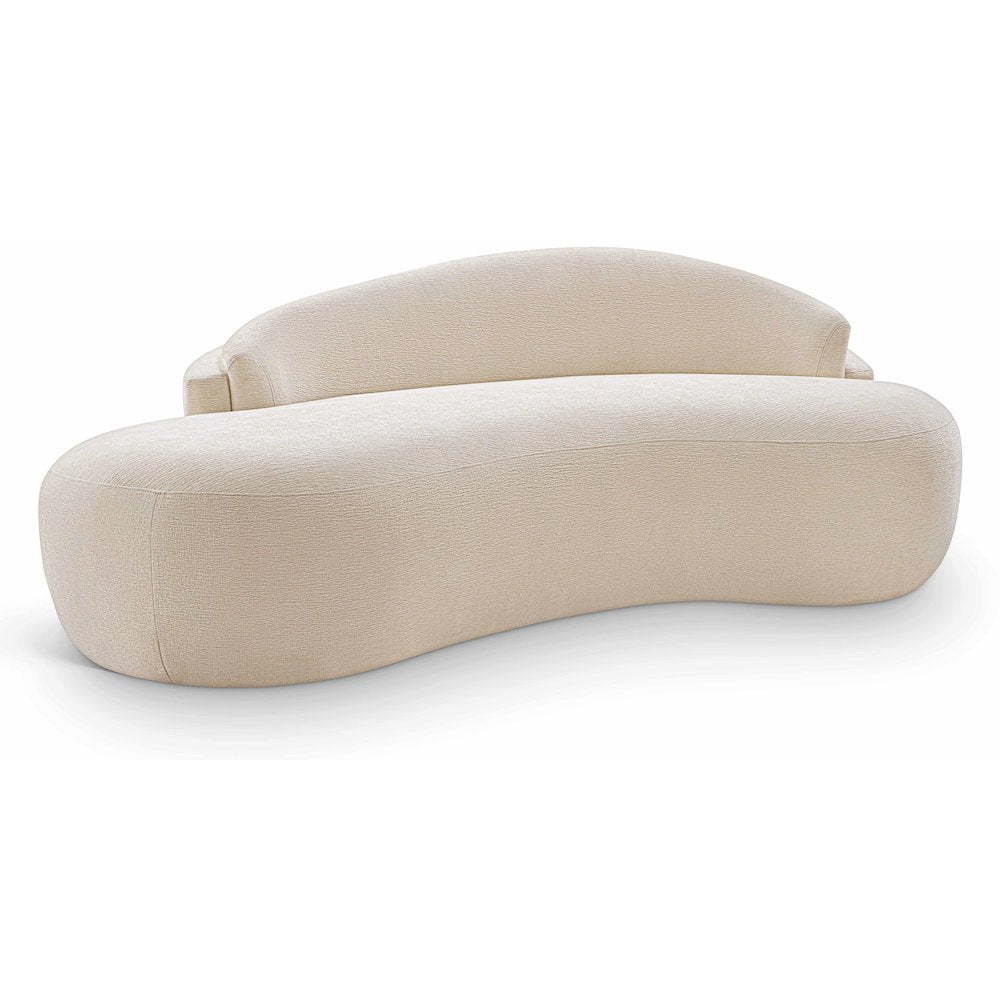 Caspian 79" Beige Chenille Fabric Upholstered Loveseat