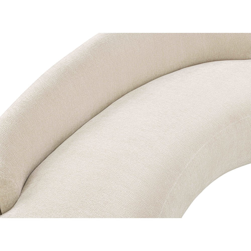 Caspian 79" Beige Chenille Fabric Upholstered Loveseat