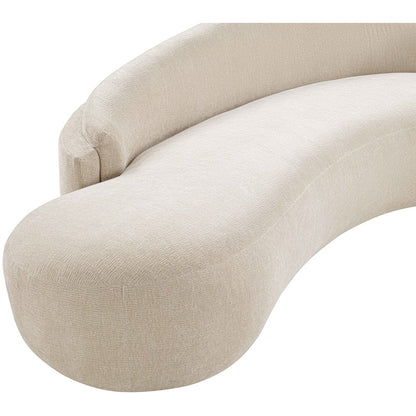 Caspian 79" Beige Chenille Fabric Upholstered Loveseat