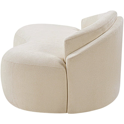 Caspian 79" Beige Chenille Fabric Upholstered Loveseat