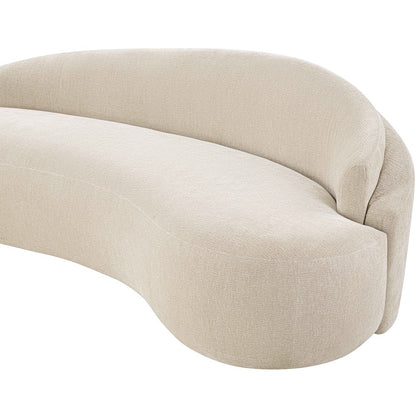 Caspian 79" Beige Chenille Fabric Upholstered Loveseat