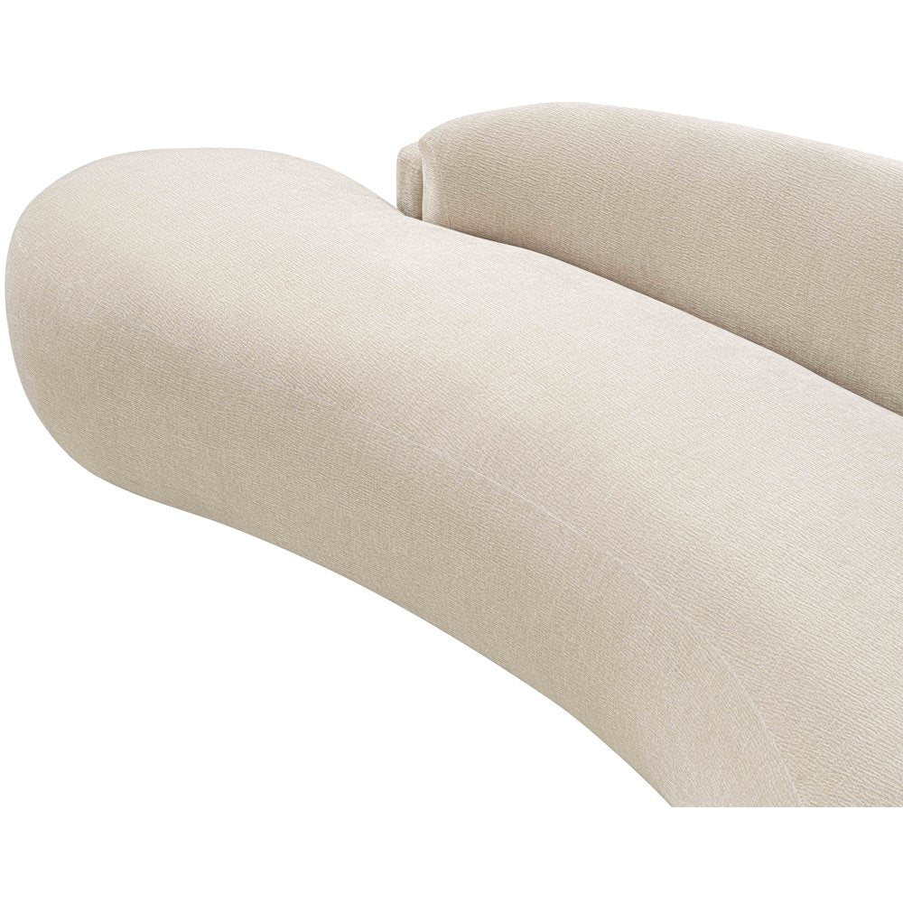 Caspian 79" Beige Chenille Fabric Upholstered Loveseat