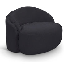 Caspian Black Chenille Fabric Upholstered Chair