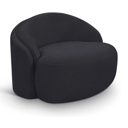 Caspian Black Chenille Fabric Upholstered Chair