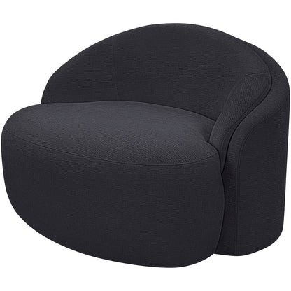 Caspian Black Chenille Fabric Upholstered Chair