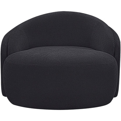 Caspian Black Chenille Fabric Upholstered Chair