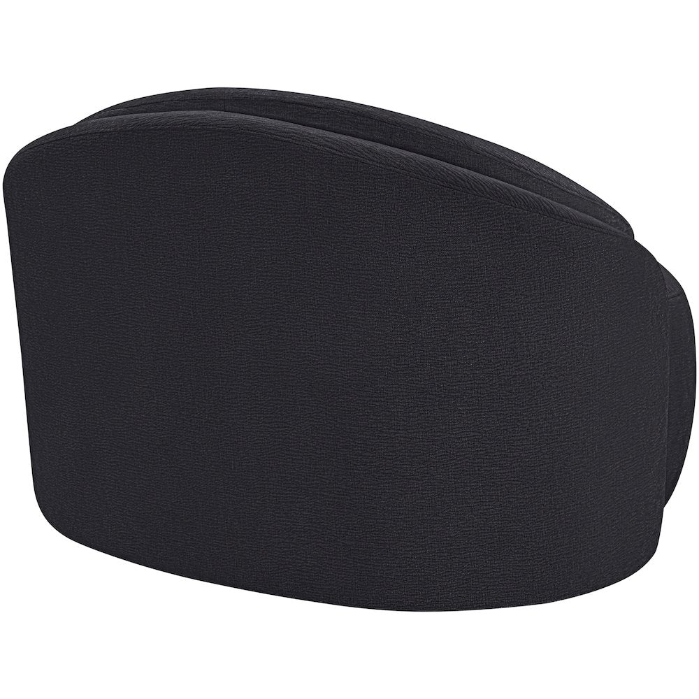 Caspian Black Chenille Fabric Upholstered Chair