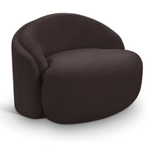 Caspian Brown Chenille Fabric Upholstered Chair