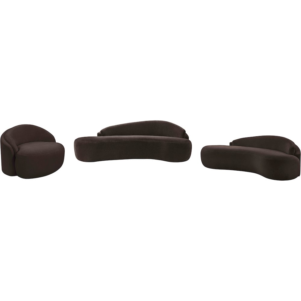 Caspian Brown Chenille Fabric Upholstered Chair