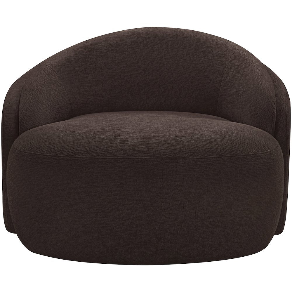 Caspian Brown Chenille Fabric Upholstered Chair