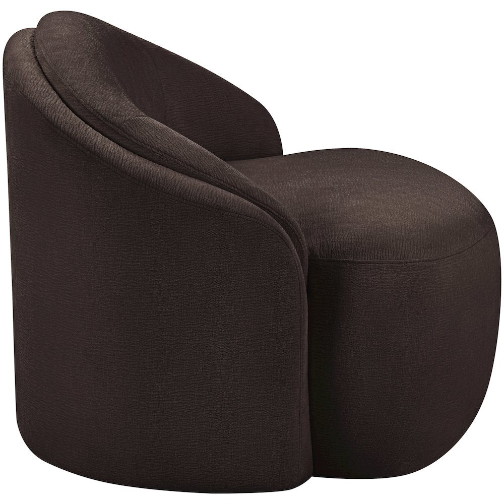 Caspian Brown Chenille Fabric Upholstered Chair