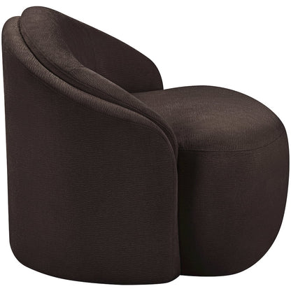 Caspian Brown Chenille Fabric Upholstered Chair