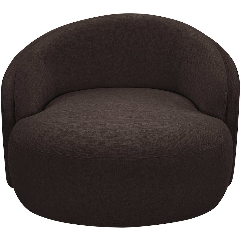 Caspian Brown Chenille Fabric Upholstered Chair