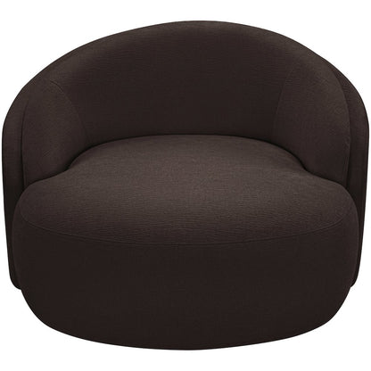 Caspian Brown Chenille Fabric Upholstered Chair